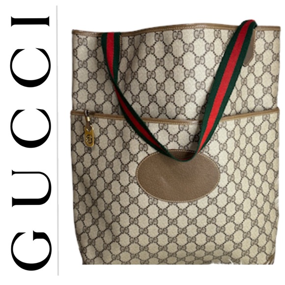 Gucci GG Sherry Line Monogram Canvas Tall Tote with Zippered Side Pocket - Picture 16 of 16